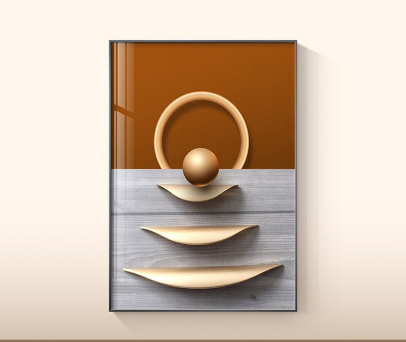 Wandbild mit Blättern auf Leinwand, botanische Wohndekoration