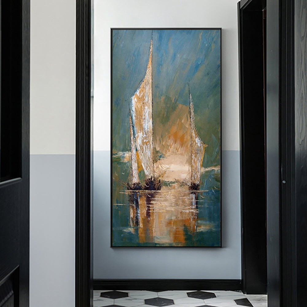 Piratenschiff-Leinwandbild, nautische Wandkunst