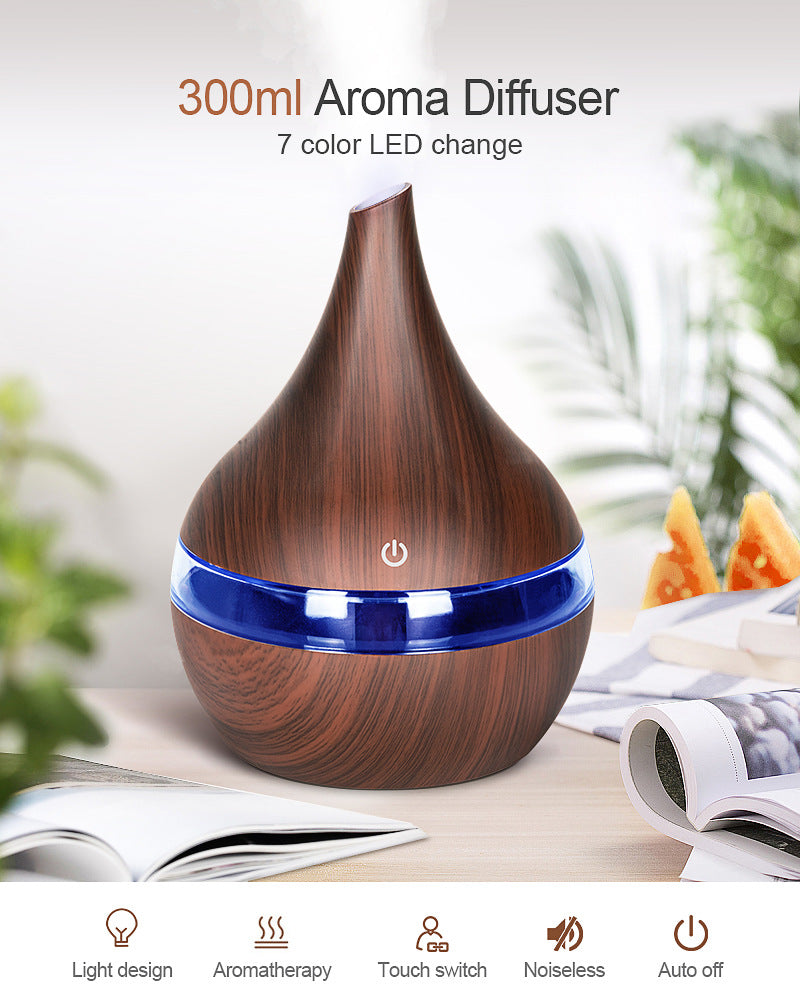 Diffuseur d'huiles essentielles LED – Humidificateur à brume fraîche USB
