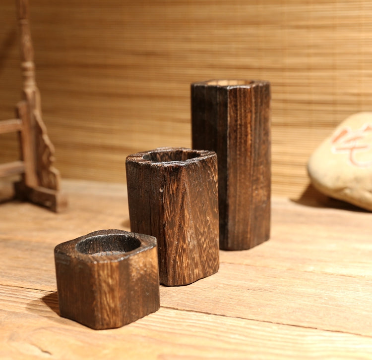 bougeoir en bois massif