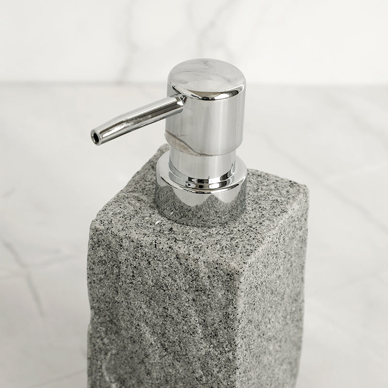 Ensemble d'accessoires de salle de bain en résine imitation granit, savon liquide D