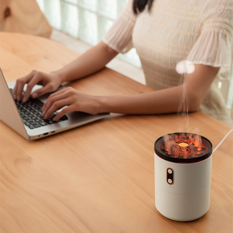 Diffuseur d'arômes à effet flamme USB – Humidificateur à brume de feu LED
