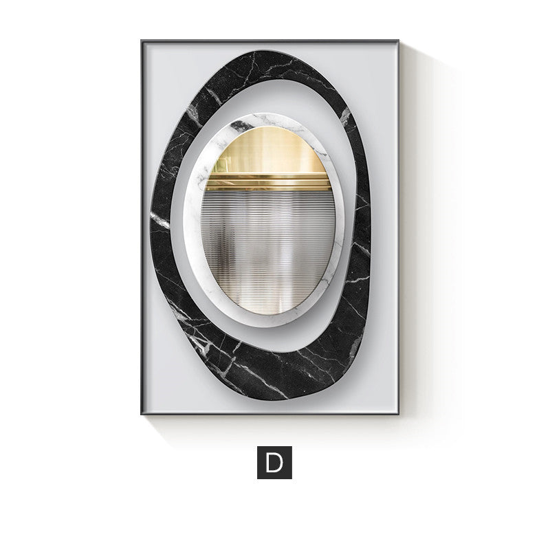 Abstraktes geometrisches Leinwandbild als Wandposter für Zuhause