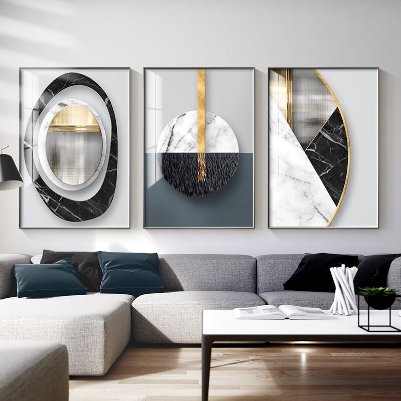 Abstraktes geometrisches Leinwandbild als Wandposter für Zuhause