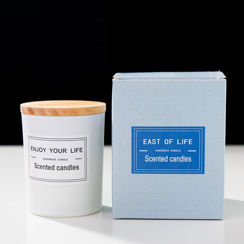 Aromakerze aus Naturkristallstein, Sojawachs, rauchfrei, Geschenkbox, Weihnachtsgeschenk