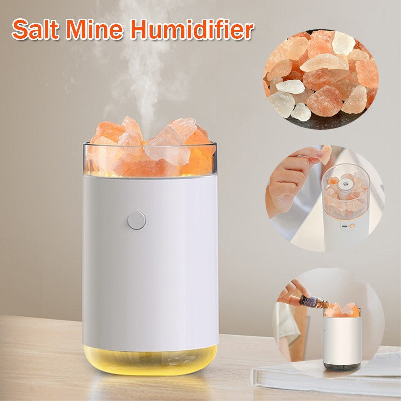 Diffuseur de sel cristallin – Humidificateur LED pour chambre à coucher