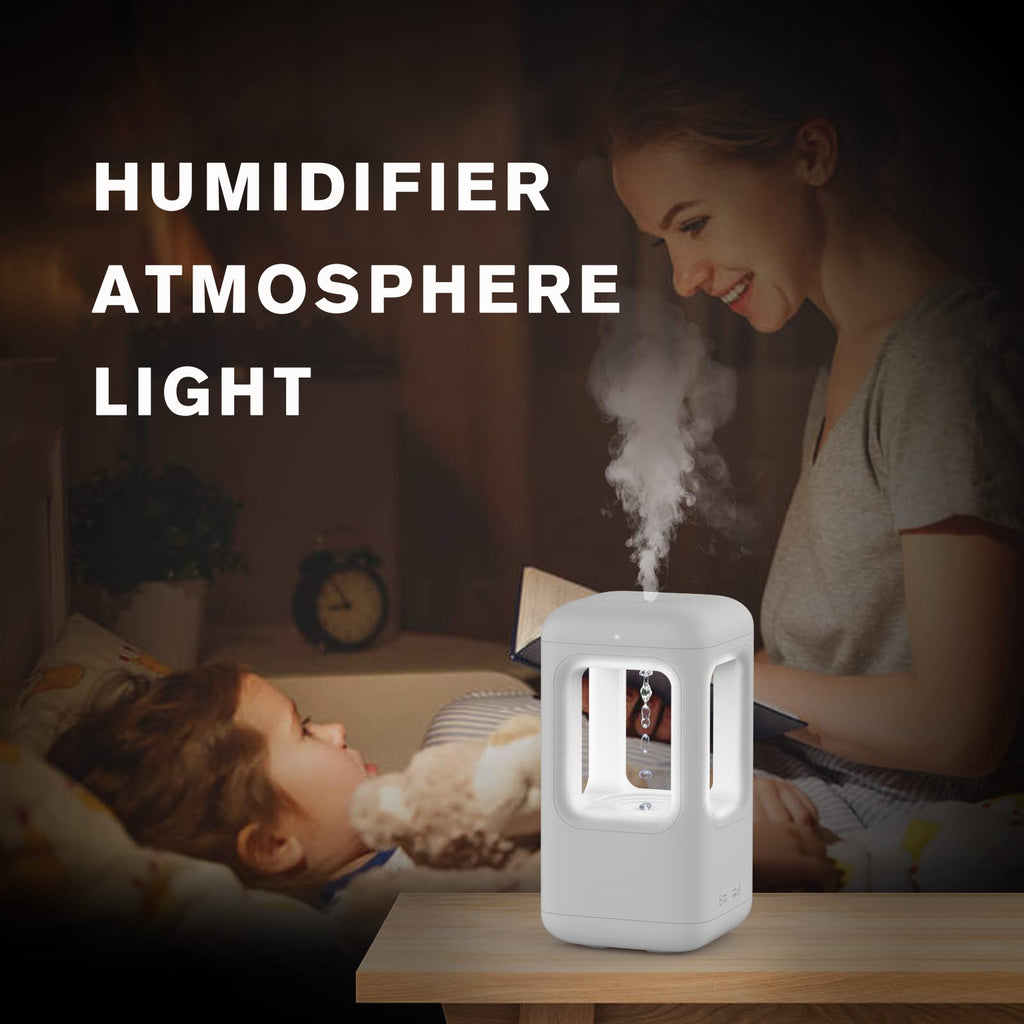Humidificateur à goutte d'eau anti-gravité – Diffuseur de brume LED
