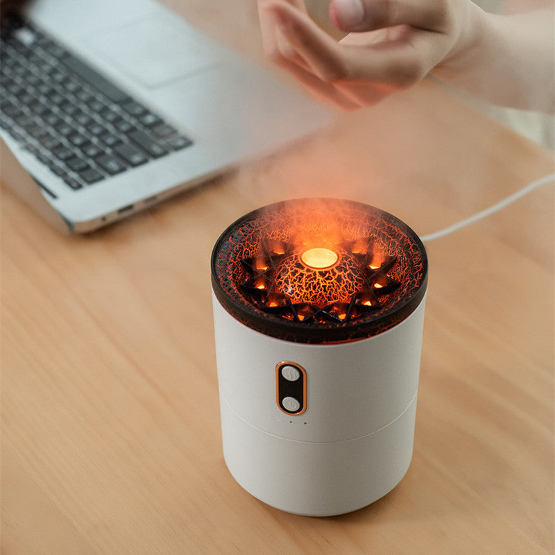 Diffuseur d'arômes à effet flamme USB – Humidificateur à brume de feu LED