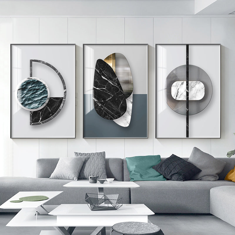 Abstraktes geometrisches Leinwandbild als Wandposter für Zuhause