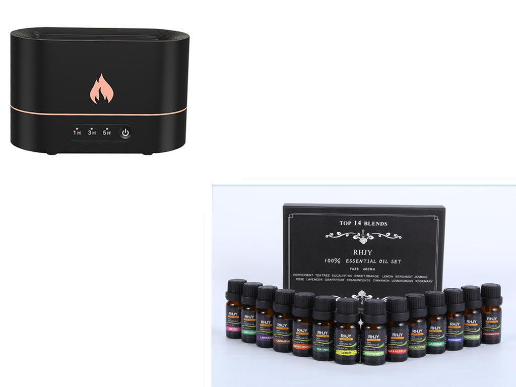 Humidificateur d'aromathérapie à flamme – Veilleuse de chambre