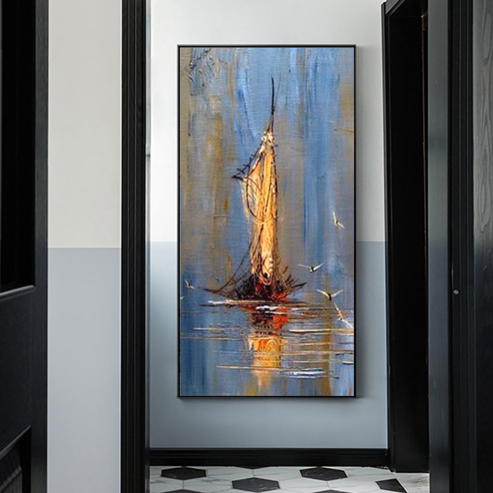 Piratenschiff-Leinwandbild, nautische Wandkunst