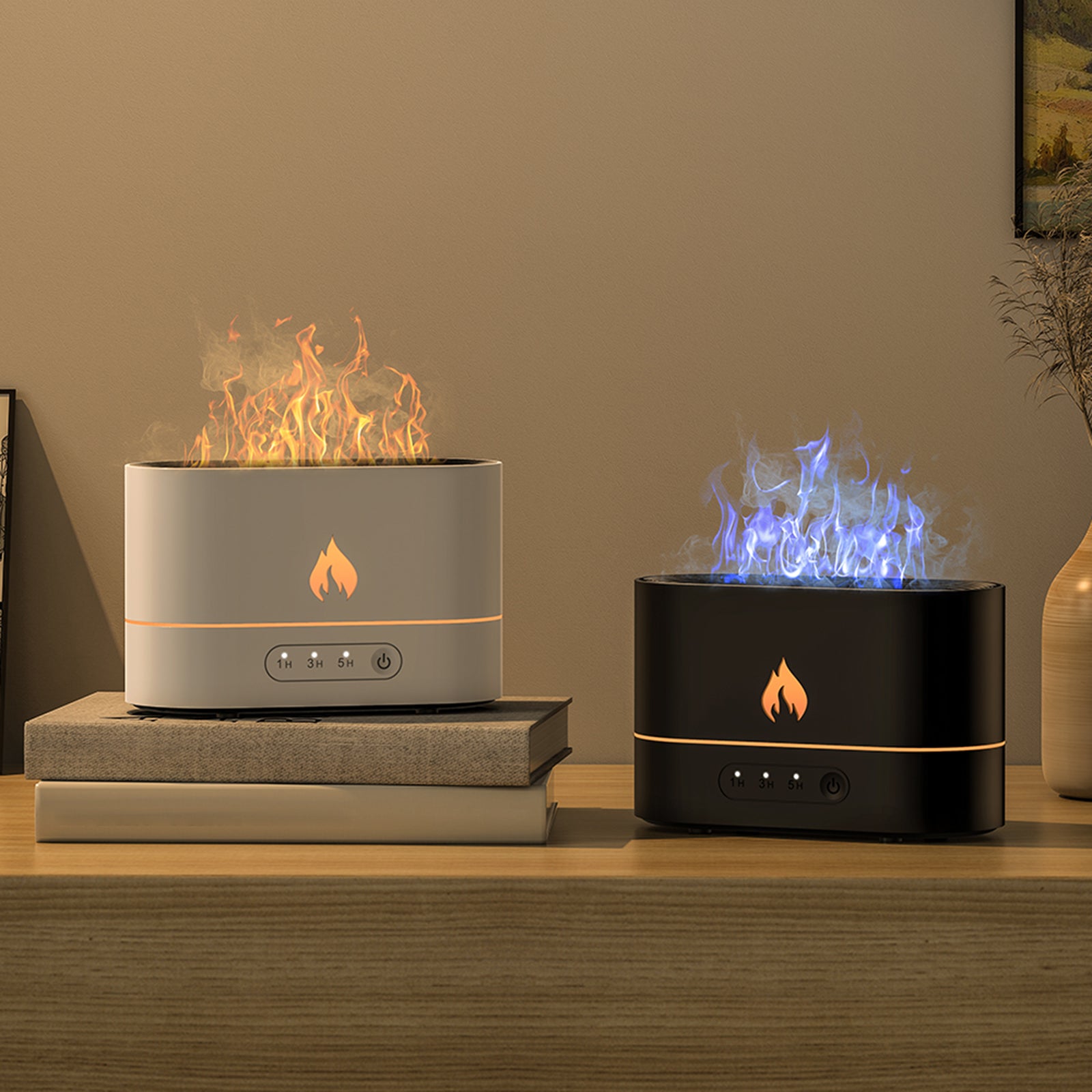 Humidificateur d'aromathérapie à flamme – Veilleuse de chambre