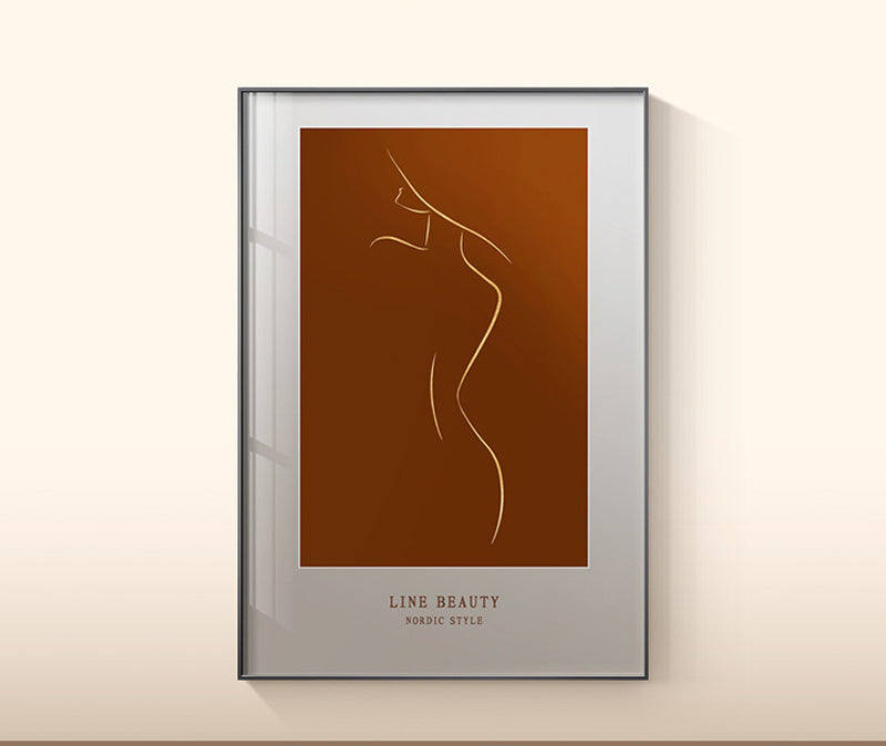 Wandbild mit Blättern auf Leinwand, botanische Wohndekoration