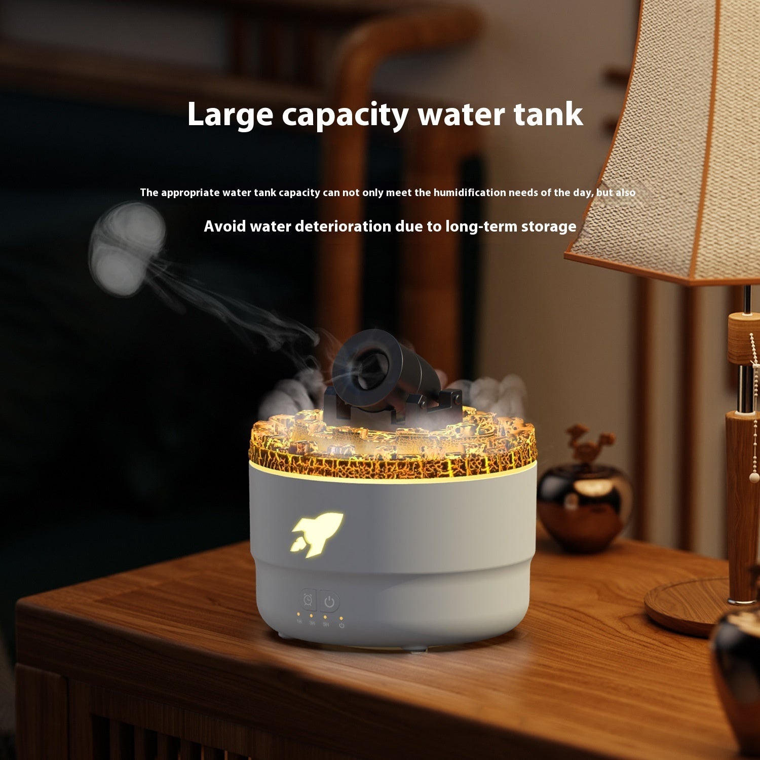 Portable LED Mist Humidifier for Bedroom Ambience