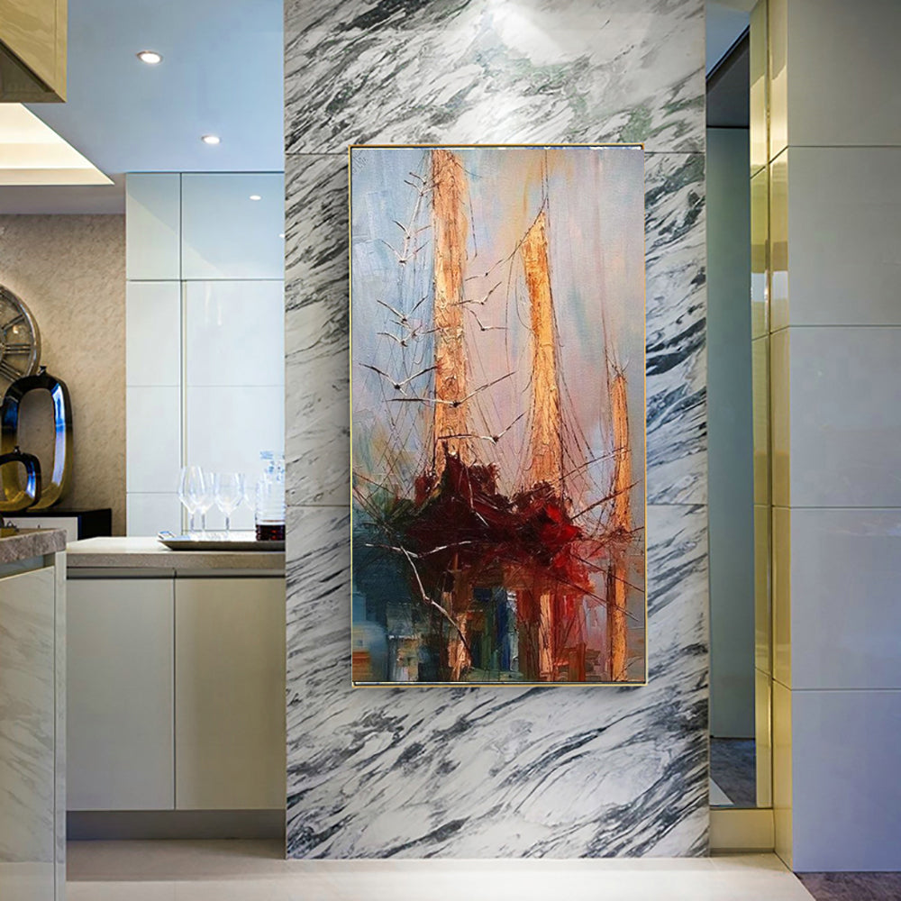 Piratenschiff-Leinwandbild, nautische Wandkunst