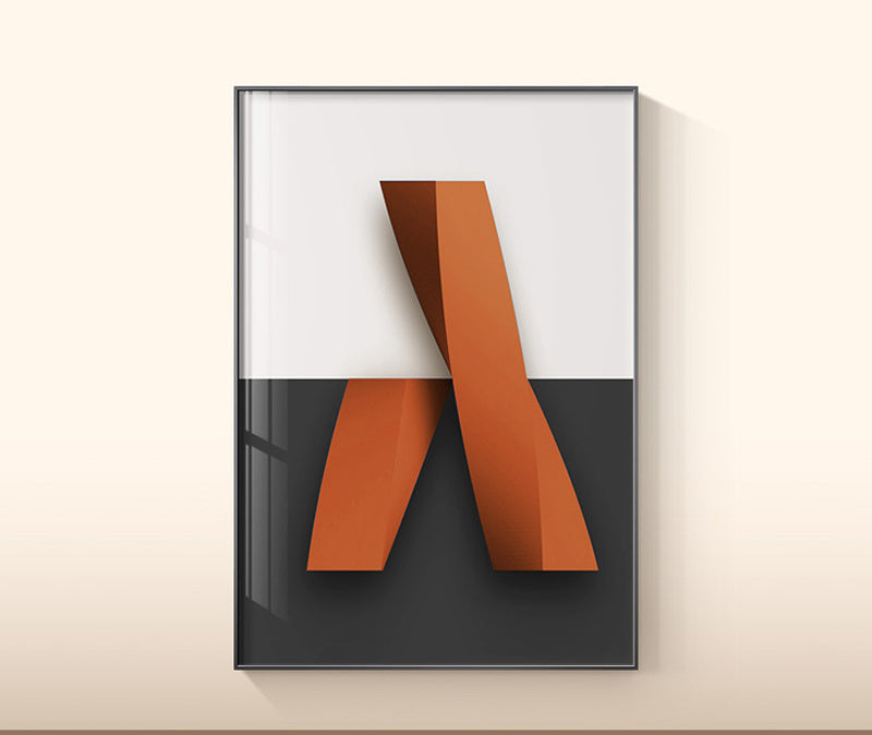 Wandbild mit Blättern auf Leinwand, botanische Wohndekoration