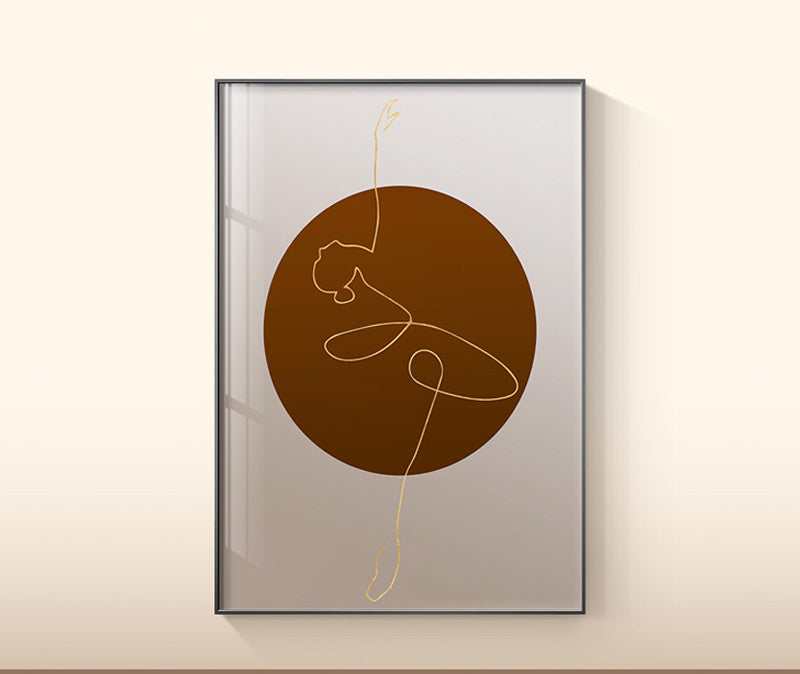 Wandbild mit Blättern auf Leinwand, botanische Wohndekoration