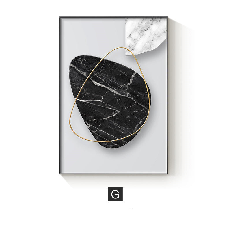 Abstraktes geometrisches Leinwandbild als Wandposter für Zuhause