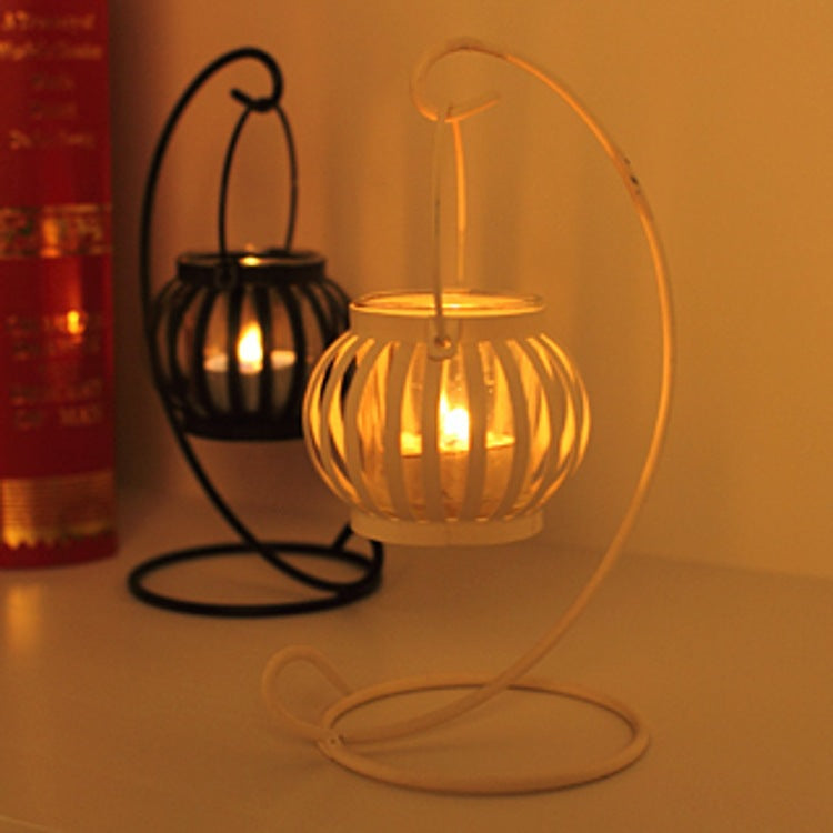 Lanterne de jardin chinoise en fonte, support en verre et métal pour bougie