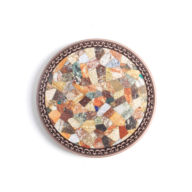 Dessous de verre en liège isolants en céramique style bohème