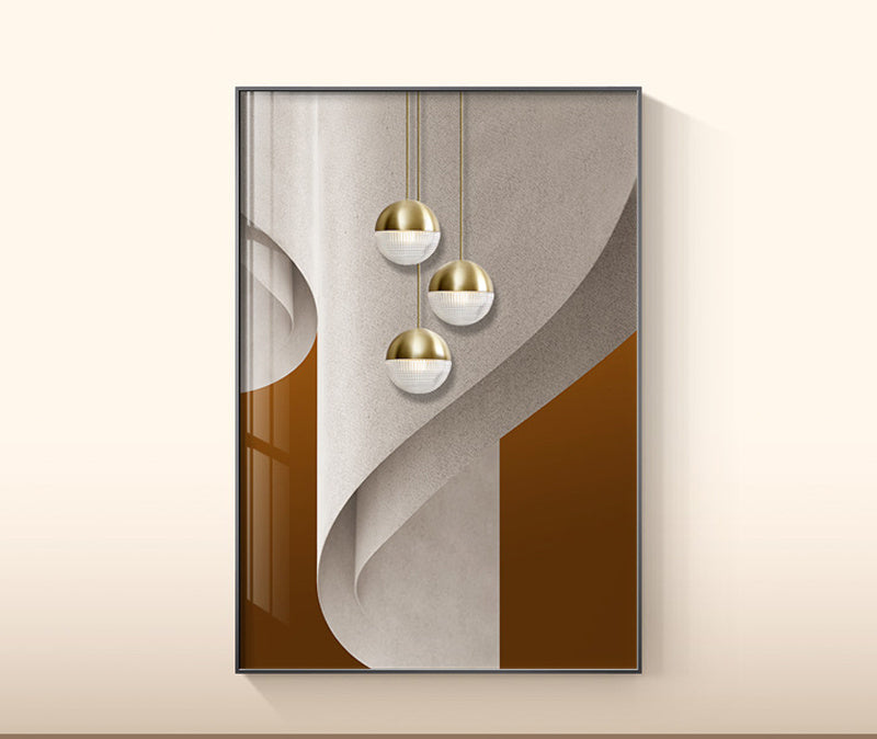 Wandbild mit Blättern auf Leinwand, botanische Wohndekoration