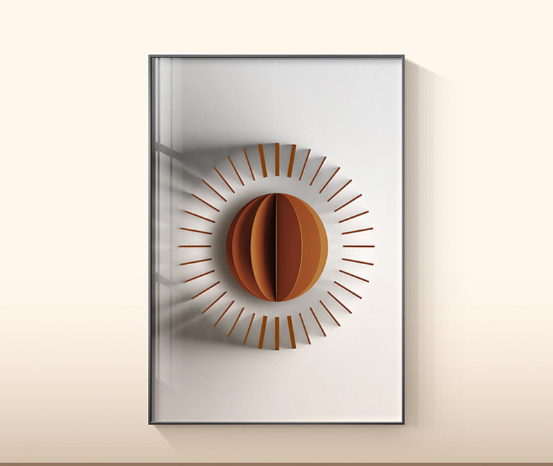 Wandbild mit Blättern auf Leinwand, botanische Wohndekoration