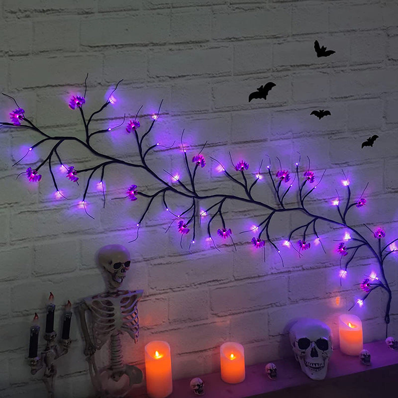 Halloween LED Lichterkette Fledermaus Kürbis Dekoration