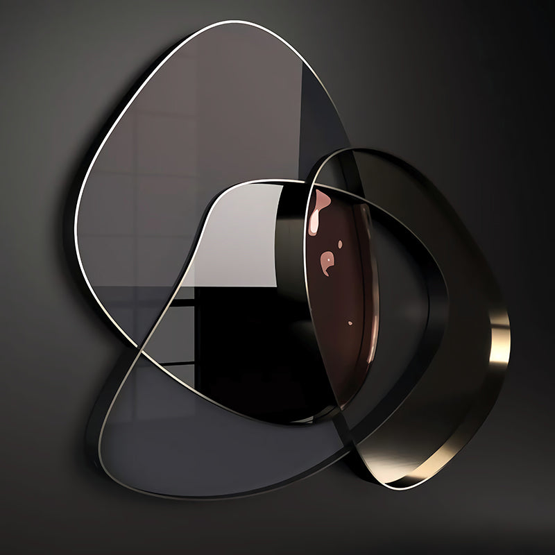 Moderne abstrakte 3D-Metallwandkunst auf Leinwand